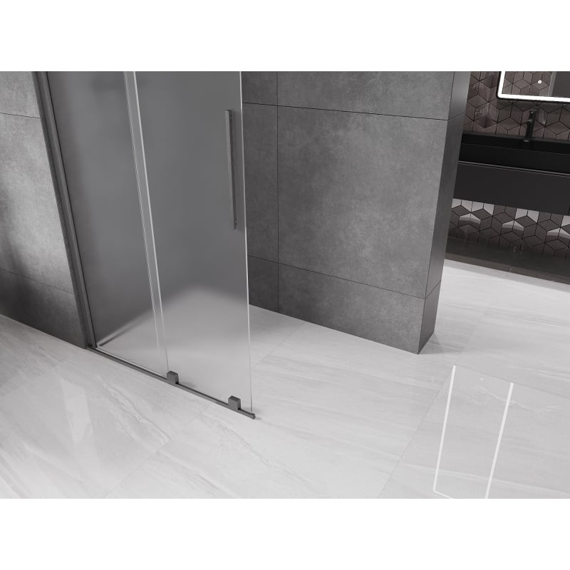Mexen Velar klizna tuširanja klizna Walk-in 85 x 200 cm, mat 8 mm, pištoljski siva brušena - 871-085-000-33-66