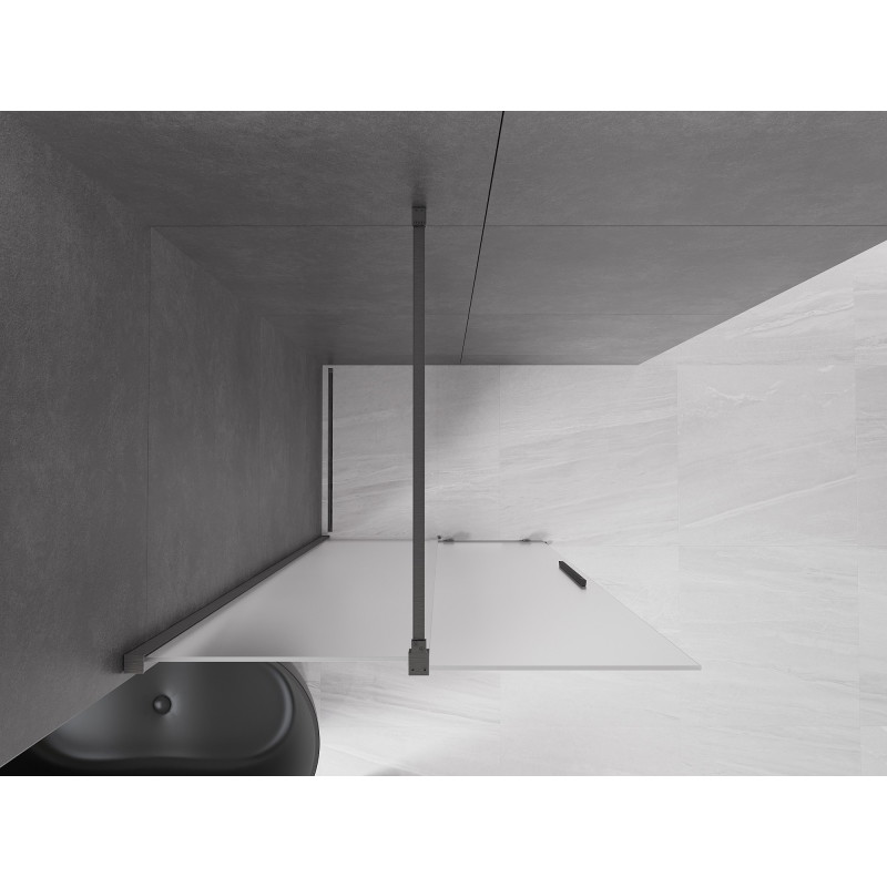 Mexen Velar bīdāmā dušas siena Walk-in 90 x 200 cm, matēta 8 mm, gun pelēka sukāta - 871-090-000-33-66