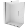 Mexen Velar ścianka prysznicowa rozsuwana Walk-in 160 x 200 cm, szron 8 mm, gun gray szczotkowany - 871-160-000-33-66