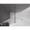 Mexen Velar ścianka prysznicowa rozsuwana Walk-in 130 x 200 cm, szron 8 mm, gun gray szczotkowany - 871-130-000-33-66