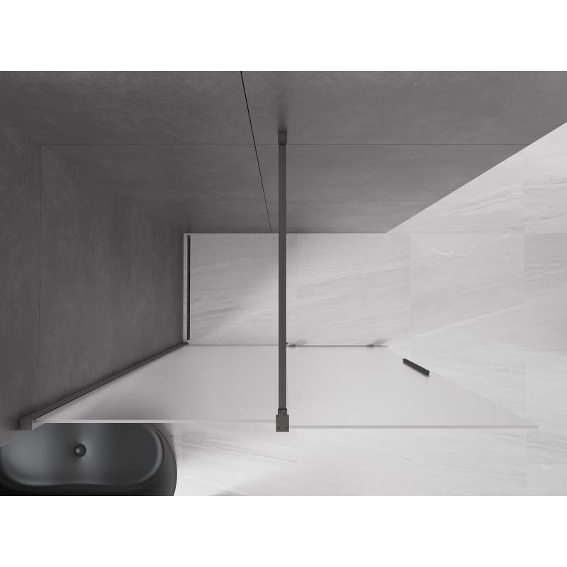 Mexen Velar liuglev dušisein Walk-in 160 x 200 cm, matt 8 mm, harja peegelpoleeritud - 871-160-000-33-66
