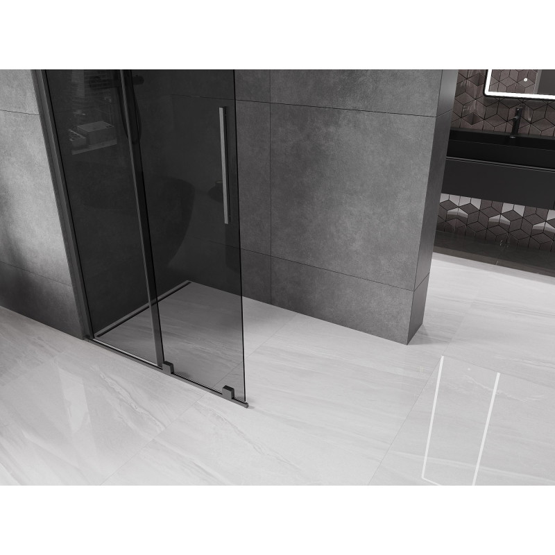 Mexen Velar klizna pregrada Walk-in klizna 70 x 200 cm, grafit 8 mm, gun gray brušeni - 871-070-000-43-66