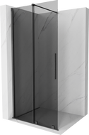 Mexen Velar Klizni pregradni zid klizni Walk-in 110 x 200 cm, grafit 8 mm, četkani sivi pištolj - 871-110-000-43-66