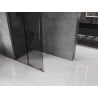 Mexen Velar paroi de douche coulissante Walk-in 110 x 200 cm, verre graphite 8 mm, gun grey brossé - 871-110-000-43-66