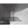 Mexen Velar Walk-in-Duschwand 110 x 200 cm, 8 mm graues Glas, gebürstetes Gun Gray - 871-110-000-43-66