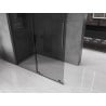 Mexen Velar paroi de douche coulissante Walk-in 150 x 200 cm, graphite 8 mm, gris acier brossé - 871-150-000-43-66