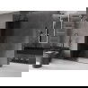 Mexen Velar schuifbare douchewand Walk-in 140 x 200 cm, grafiet 8 mm, geborsteld kanon grijs - 871-140-000-43-66