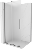 Mexen Velar klizna pregrada za tuširanje Walk-in 85 x 200 cm, mraz 8 mm, pištoljsko siva - 871-085-000-33-95