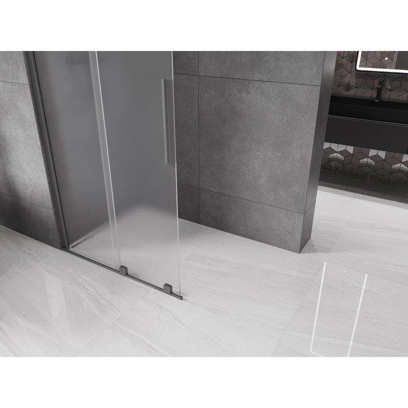 Mexen Velar lükand dušisein Walk-in 90 x 200 cm, matt 8 mm, gun metal - 871-090-000-33-95