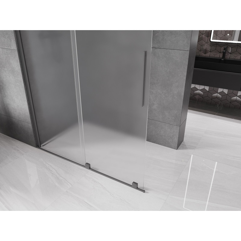 Mexen Velar liuguksega duššein rügement 140 x 200 cm, matt 8 mm, gunmetal - 871-140-000-33-95