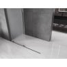 Mexen Velar paroi de douche pliable Walk-in 140 x 200 cm, verre dépoli 8 mm, gun metal - 871-140-000-33-95
