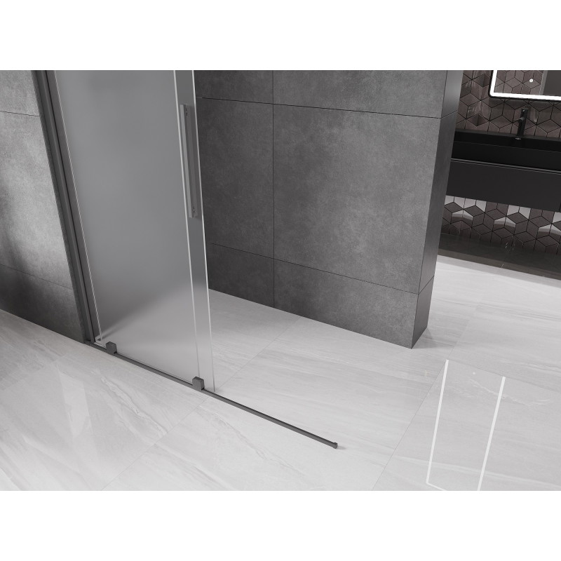 Mexen Velar lükand dušisein Walk-in 160 x 200 cm, matistatud 8 mm, relv metall - 871-160-000-33-95