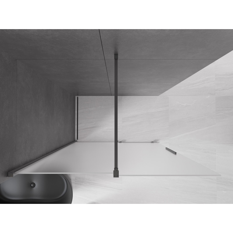 Mexen Velar lükand dušisein Walk-in 160 x 200 cm, matistatud 8 mm, relv metall - 871-160-000-33-95