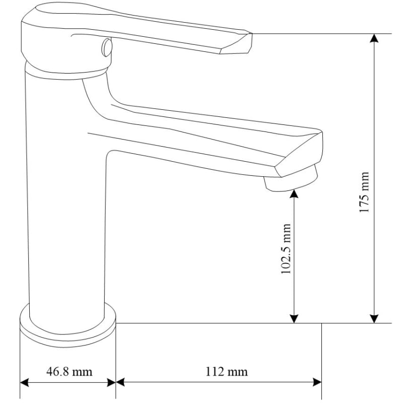 Mexen Sabre R74 vannikomplekt, kroom - 72103R74-00