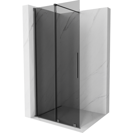 Mexen Velar ścianka prysznicowa rozsuwana Walk-in 80 x 200 cm, grafit 8 mm, gun metal - 871-080-000-43-95