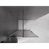 Mexen Velar sliding Walk-in shower wall 100 x 200 cm, graphite 8 mm, gun metal - 871-100-000-43-95