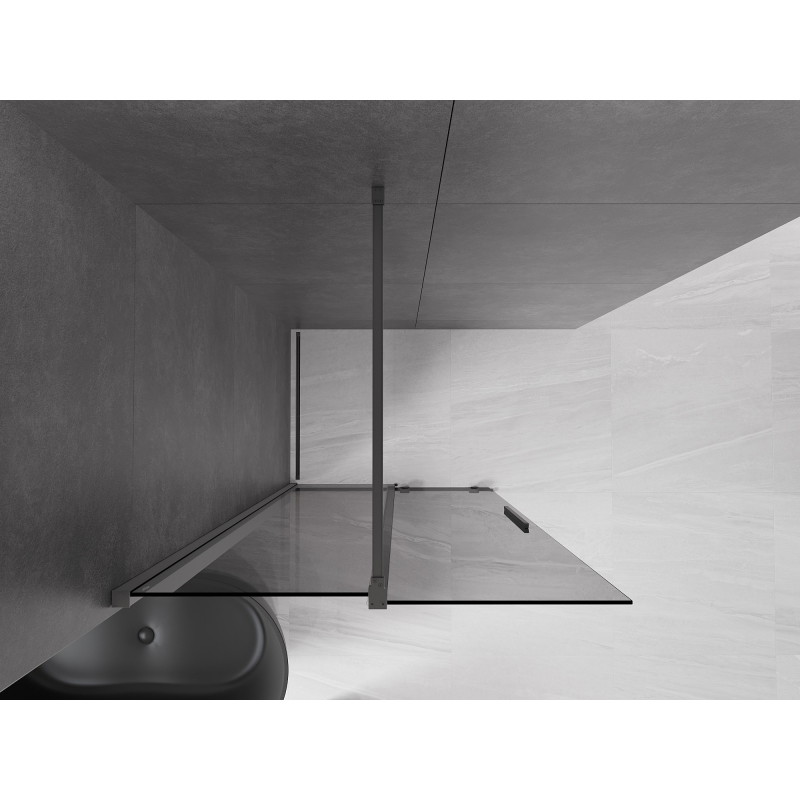Mexen Velar klizni stijena Walk-in 80 x 200 cm, grafit 8 mm, gun metal - 871-080-000-43-95