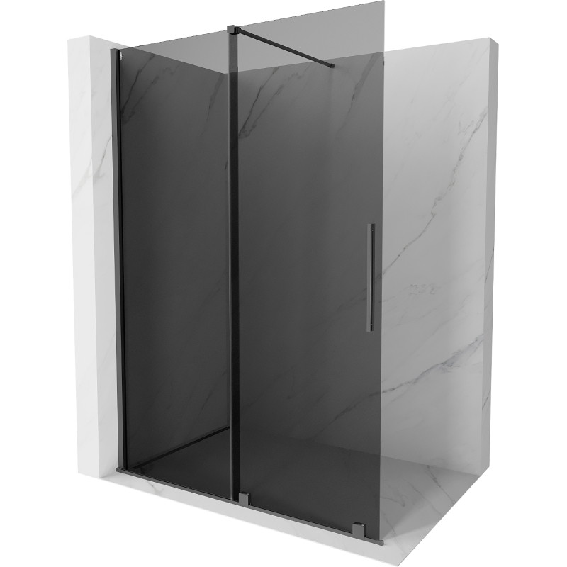 Mexen Velar Walk-in liuglev dušisein 130 x 200 cm, grafiit 8 mm, gun metal - 871-130-000-43-95