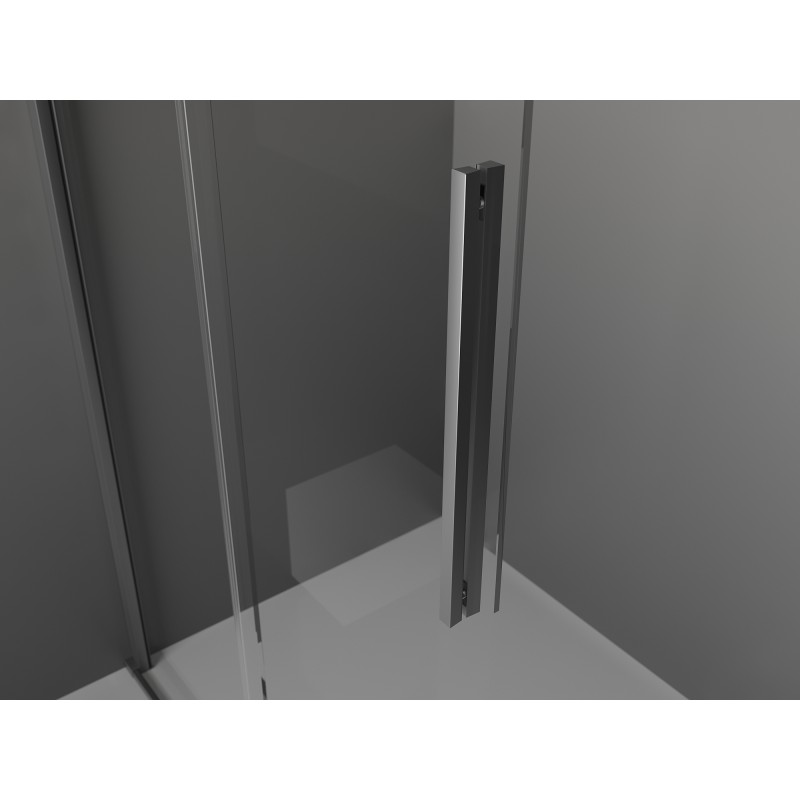 Mexen Velar mampara de ducha corredera Walk-in 130 x 200 cm, grafito 8 mm, metal galvanizado - 871-130-000-43-95