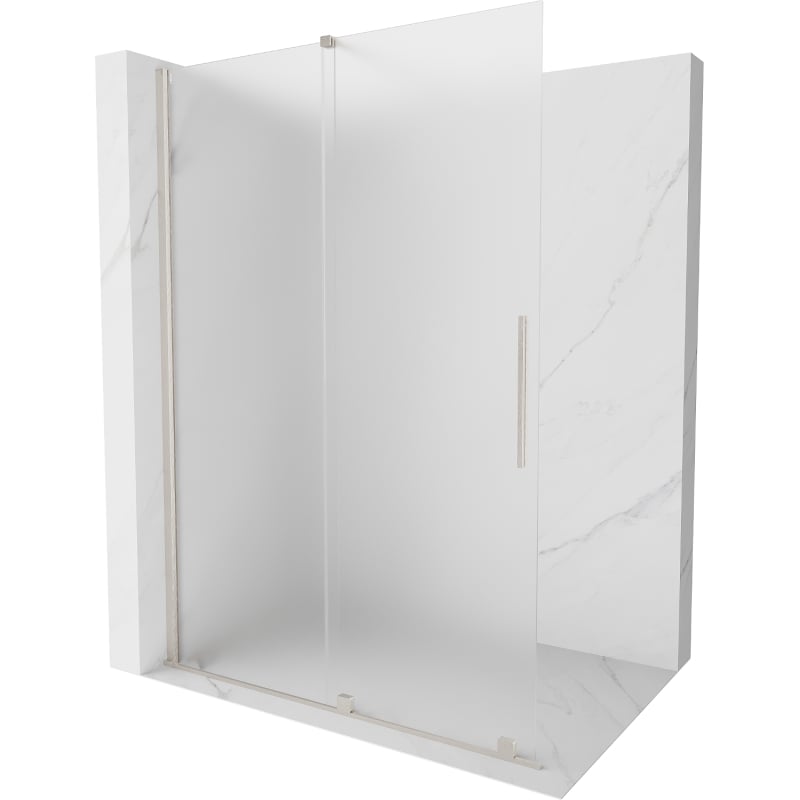 Mexen Velar lükand dušisein Walk-in 140 x 200 cm, matt 8 mm, harjatud nikkel - 871-140-000-33-97