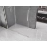Mexen Velar klizni zid za tuširanje Walk-in 130 x 200 cm, mraz 8 mm, brušeni nikal - 871-130-000-33-97