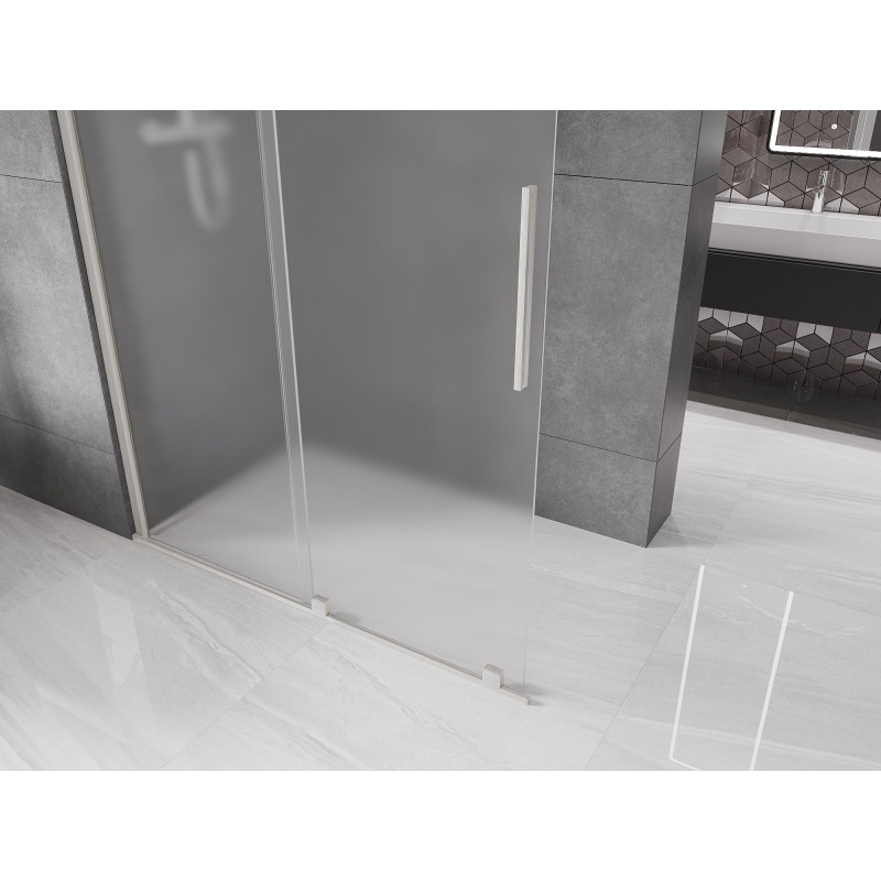 Mexen Velar liuglev dušisein Walk-in 150 x 200 cm, härmatisatsioon 8 mm, harjatud nikkel - 871-150-000-33-97
