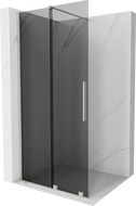 Mexen Velar klizni panel klizne Walk-in 70 x 200 cm, grafit 8 mm, brušeni nikal - 871-070-000-43-97