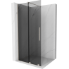 Mexen Velar Duschwand schiebbar Walk-in 110 x 200 cm, grafit 8 mm, gebürsteter Nickel - 871-110-000-43-97