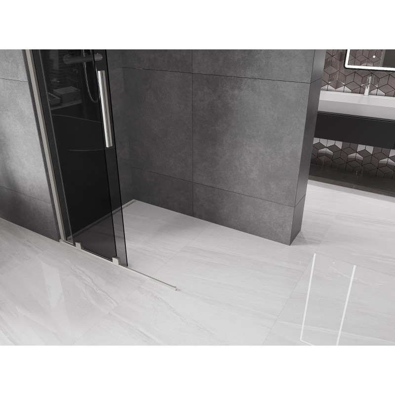 Mexen Velar Walk-in liuglev dušisein 120 x 200 cm, grafiit 8 mm, harjatud nikkel - 871-120-000-43-97