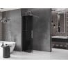 Mexen Velar Duschwand schwenkbar Walk-in 140 x 200 cm, graphit 8 mm, gebürstetes Nickel - 871-140-000-43-97