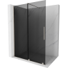 Mexen Velar paroi de douche coulissante Walk-in 130 x 200 cm, graphite 8 mm, nickel brossé - 871-130-000-43-97