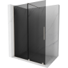 Mexen Velar Walk-in Duschwand 130 x 200 cm, graphit 8 mm, gebürstetes Nickel - 871-130-000-43-97