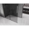 Mexen Velar Drsna tuš stena Walk-in 140 x 200 cm, grafit 8 mm, brušen nikel - 871-140-000-43-97
