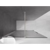 Mexen Velar Drsna tuš stena Walk-in 140 x 200 cm, grafit 8 mm, brušen nikel - 871-140-000-43-97