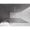 Mexen Velar Duschwand schwenkbar Walk-in 140 x 200 cm, graphit 8 mm, gebürstetes Nickel - 871-140-000-43-97