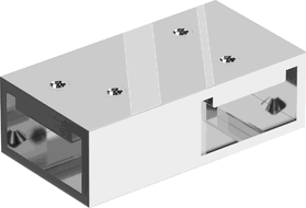 Mexen T-verbinder voor muurbeugels, chroom - 800-09-01