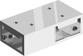 Mexen Uni-T T-verbinder voor wandsteunen, chroom - 800-09-01