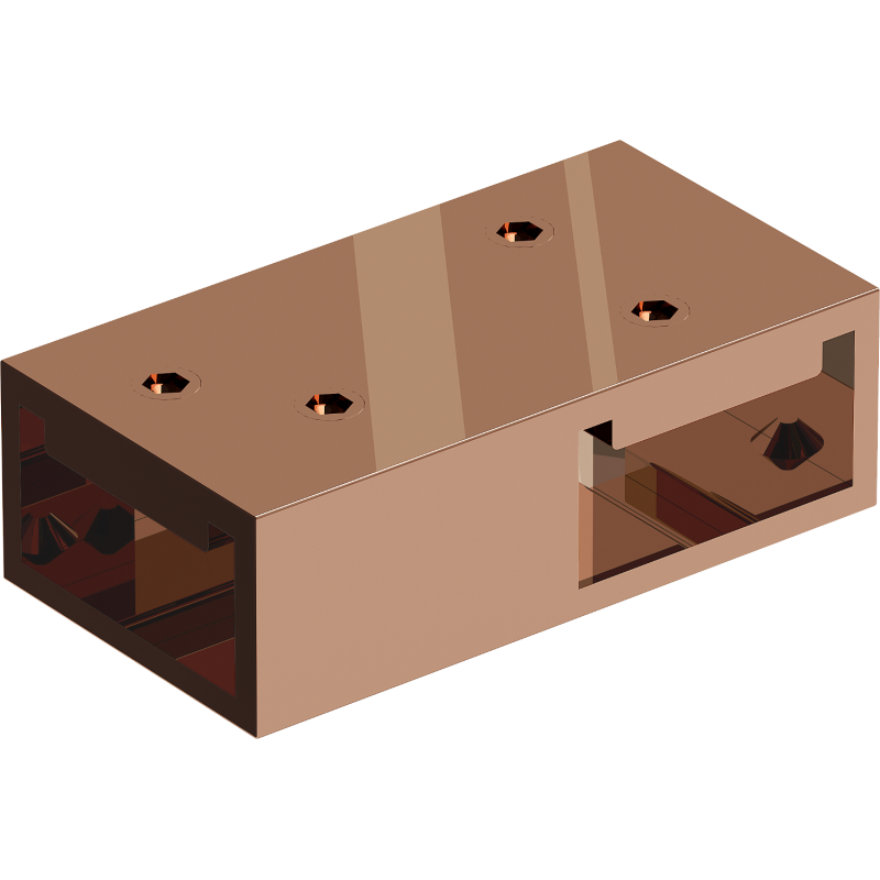 Mexen conector em T para suportes de parede, ouro rosa - 800-09-60