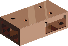 Mexen T-Verbindung für Wandhalterungen, Roségold - 800-09-60