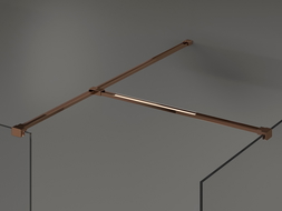 Mexen T-liitin seinäkiinnikkeelle, ruusukulta - 800-09-60