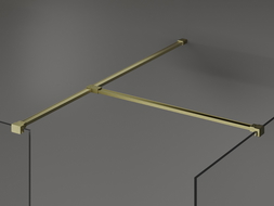 Mexen conector en T para soportes de pared, dorado cepillado - 800-09-55