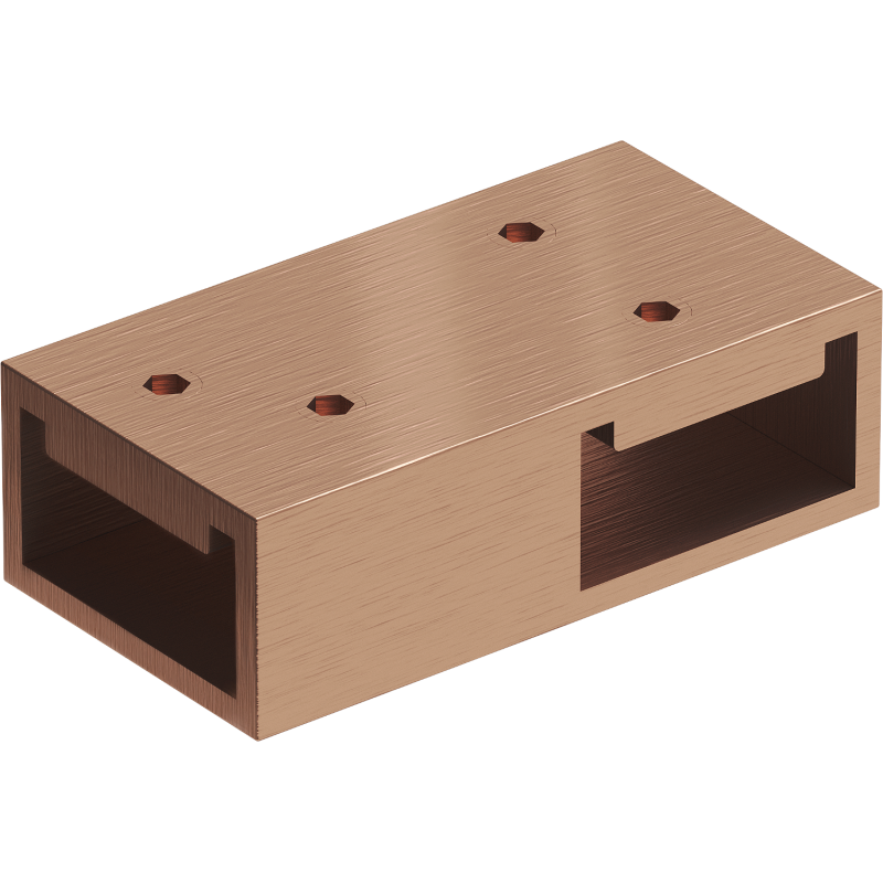 Mexen conector en T para soportes de pared, cobre cepillado - 800-09-65