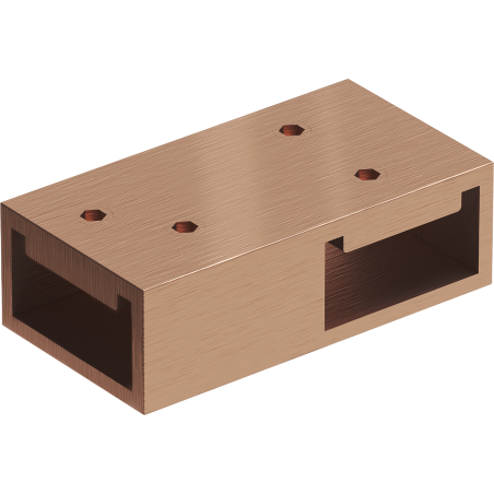 Mexen conector en T para soportes de pared, cobre cepillado - 800-09-65