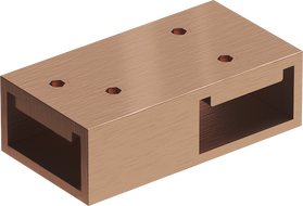 Mexen conector em T para suportes de parede, cobre escovado - 800-09-65