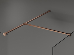 Mexen T connector for wall brackets, brushed copper - 800-09-65