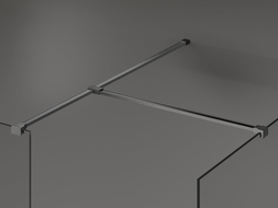 Mexen T-connector for wall brackets, brushed gun grey - 800-09-66