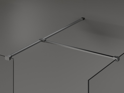 Mexen T-Verbindung für Wandhalterungen, gebürstetes Gun Gray - 800-09-66