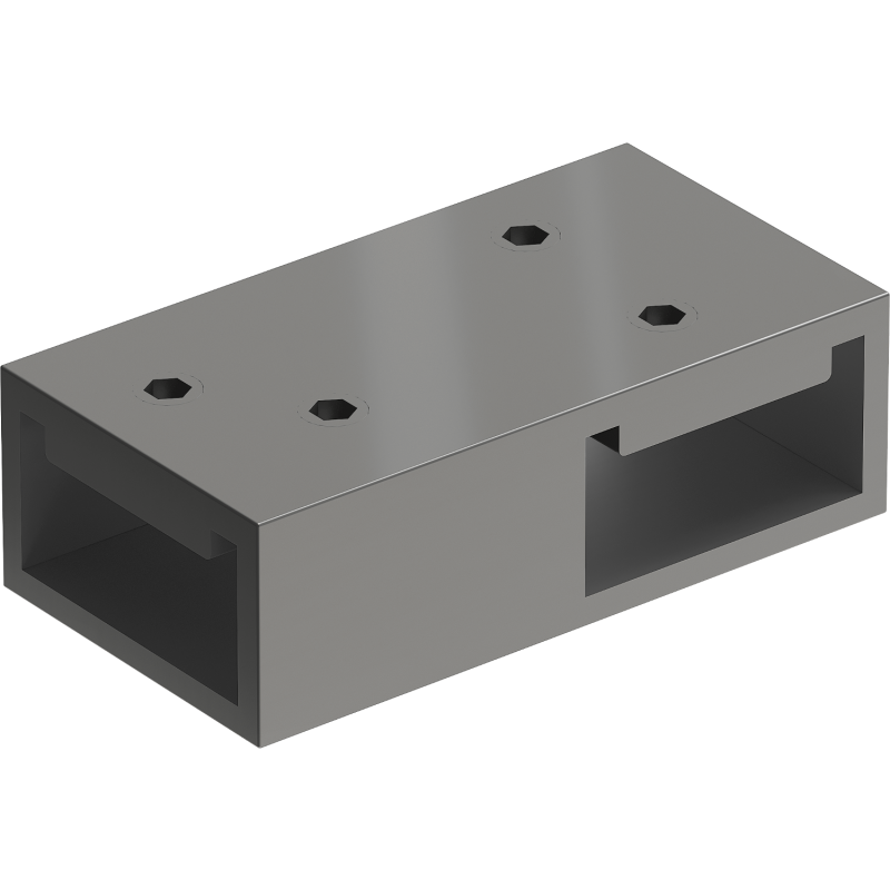 Mexen conector em T para suportes de parede, gun metal - 800-09-95