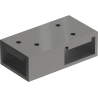 Mexen conector em T para suportes de parede, gun metal - 800-09-95