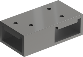 Mexen conector em T para suportes de parede, gun metal - 800-09-95